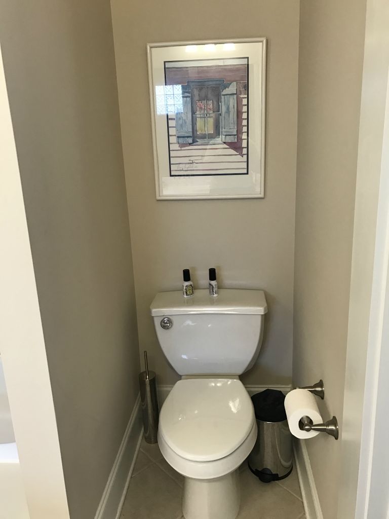 Toilet area before