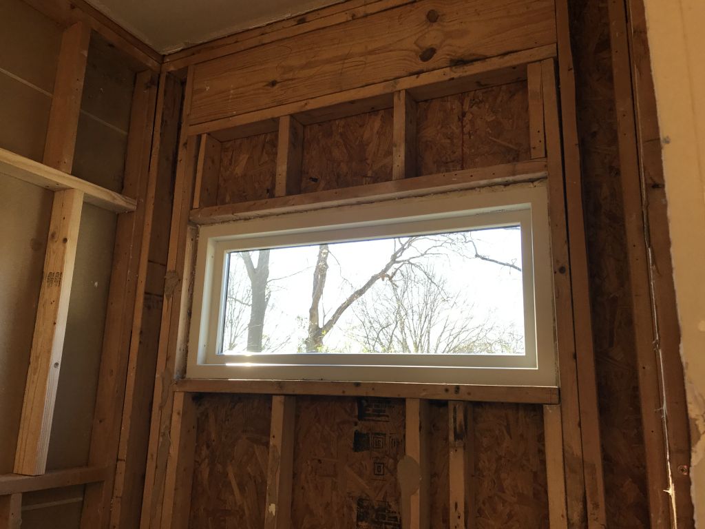 New window!  No more 1970s-effect glass blocks - 26 Feb 2017