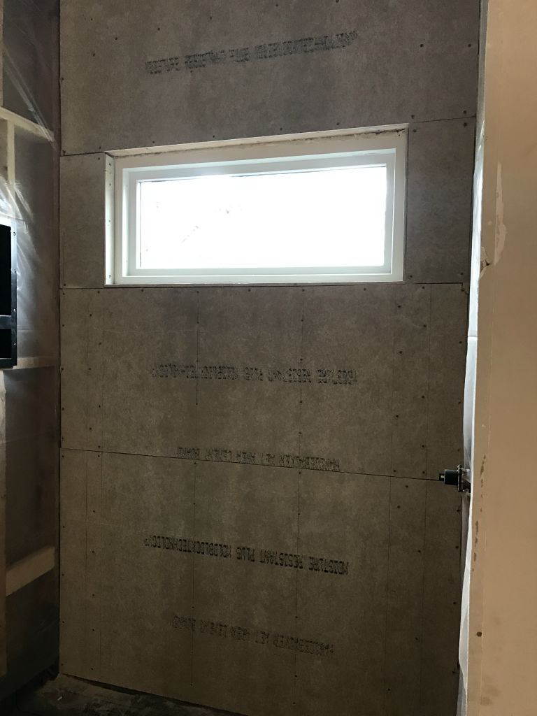 One wall done