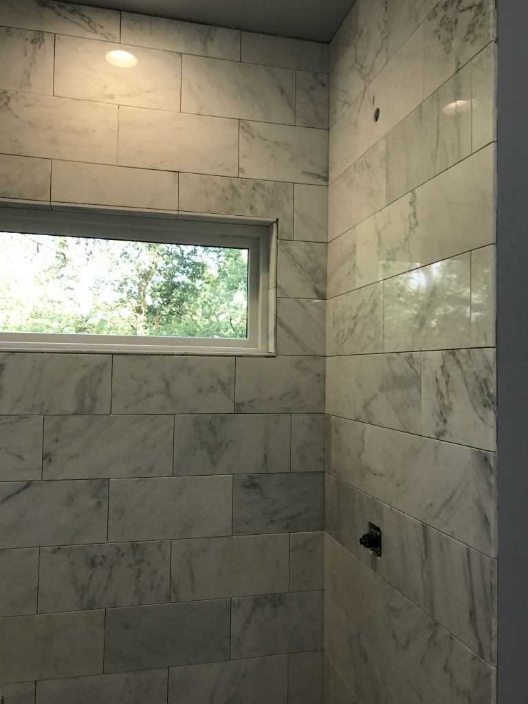 Shower head wall