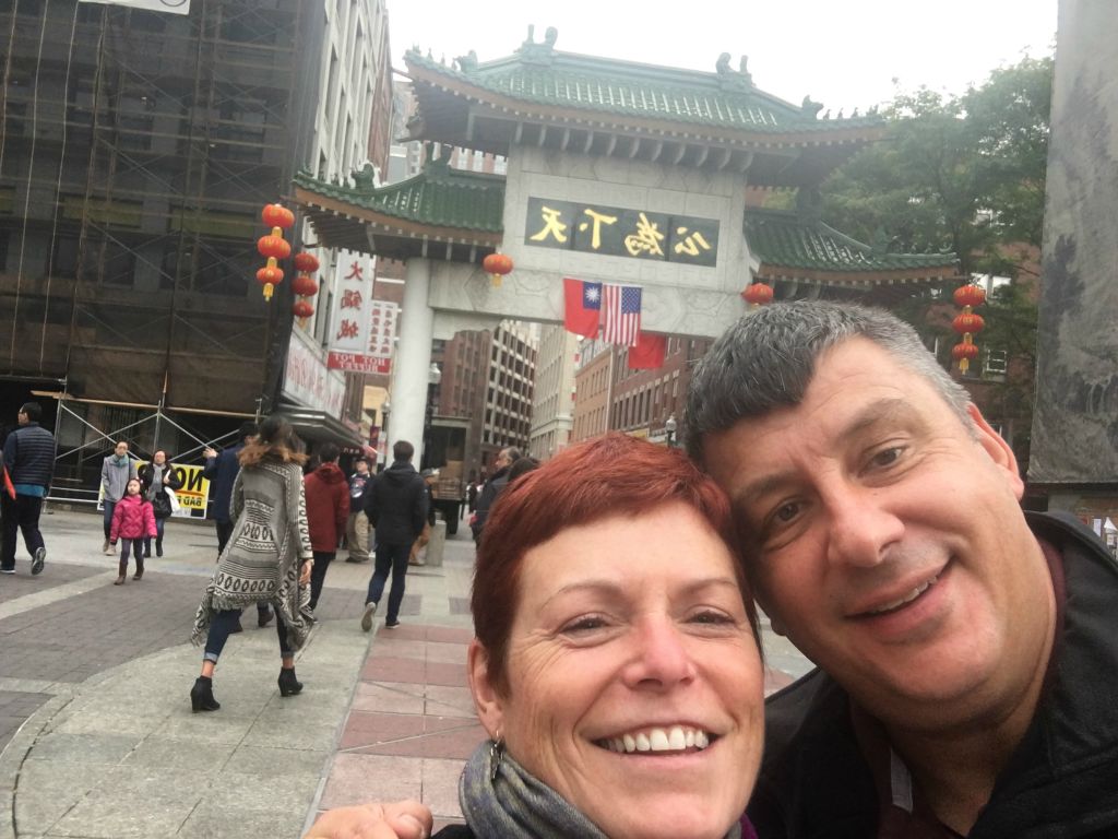 Nick and I in Chinatown on our Boston weekend away - 29 Oct 2016