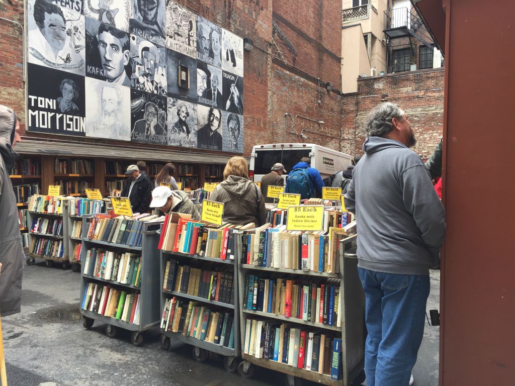 A cool outdoor used book sale
