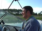 Nick in Caroll's boat