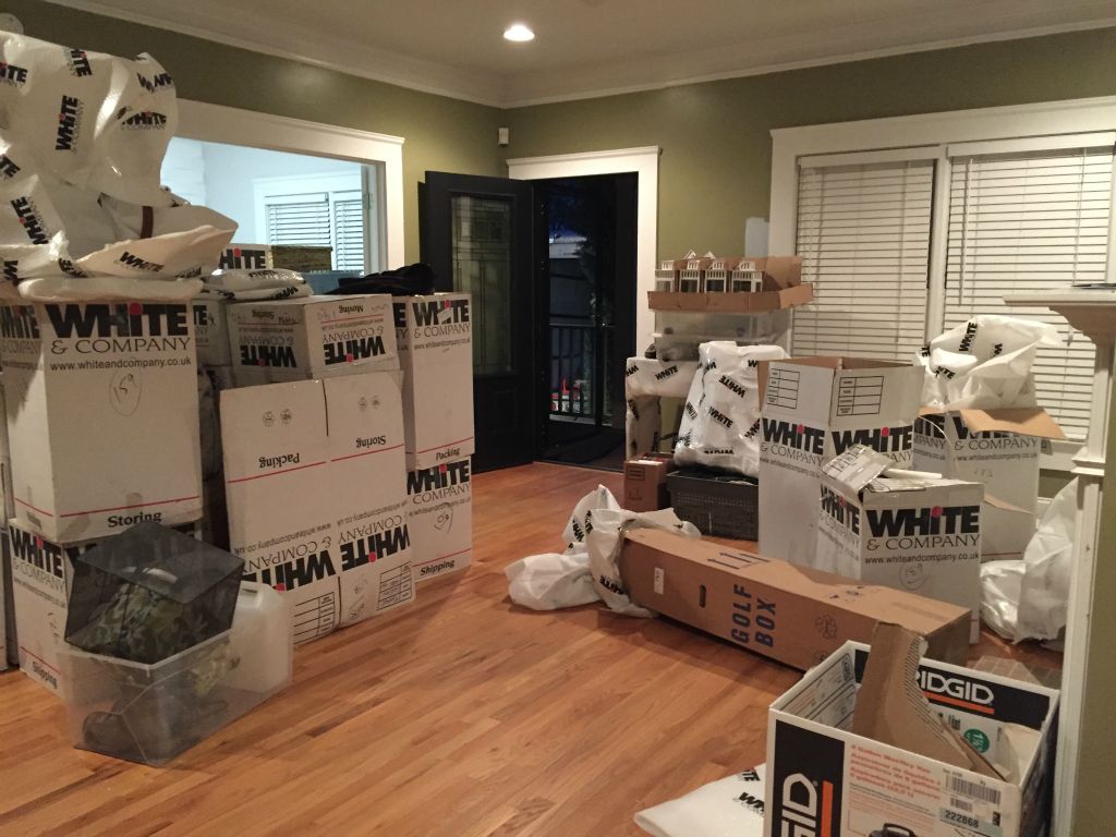 We move all our stuff from storage into our new house.  We are exhausted!  And now this all has to go up into the loft. - 6 Mar