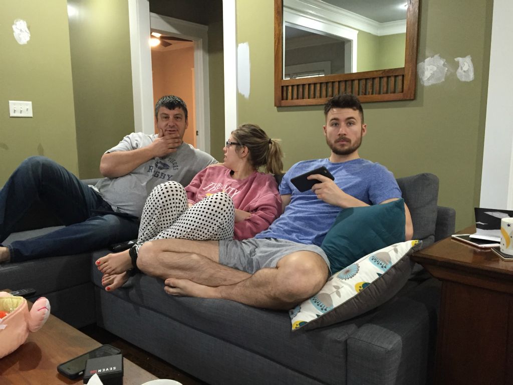 chillin' on the sofa on Easter sunday