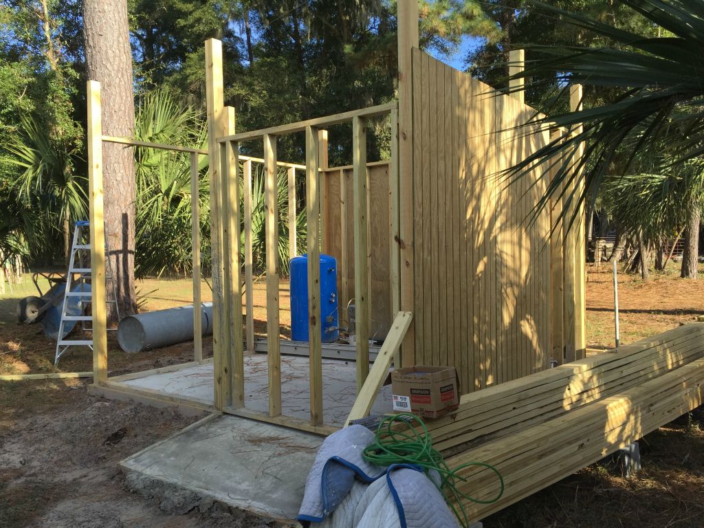 Another view of the walls.  The door is at the top of the ramp.