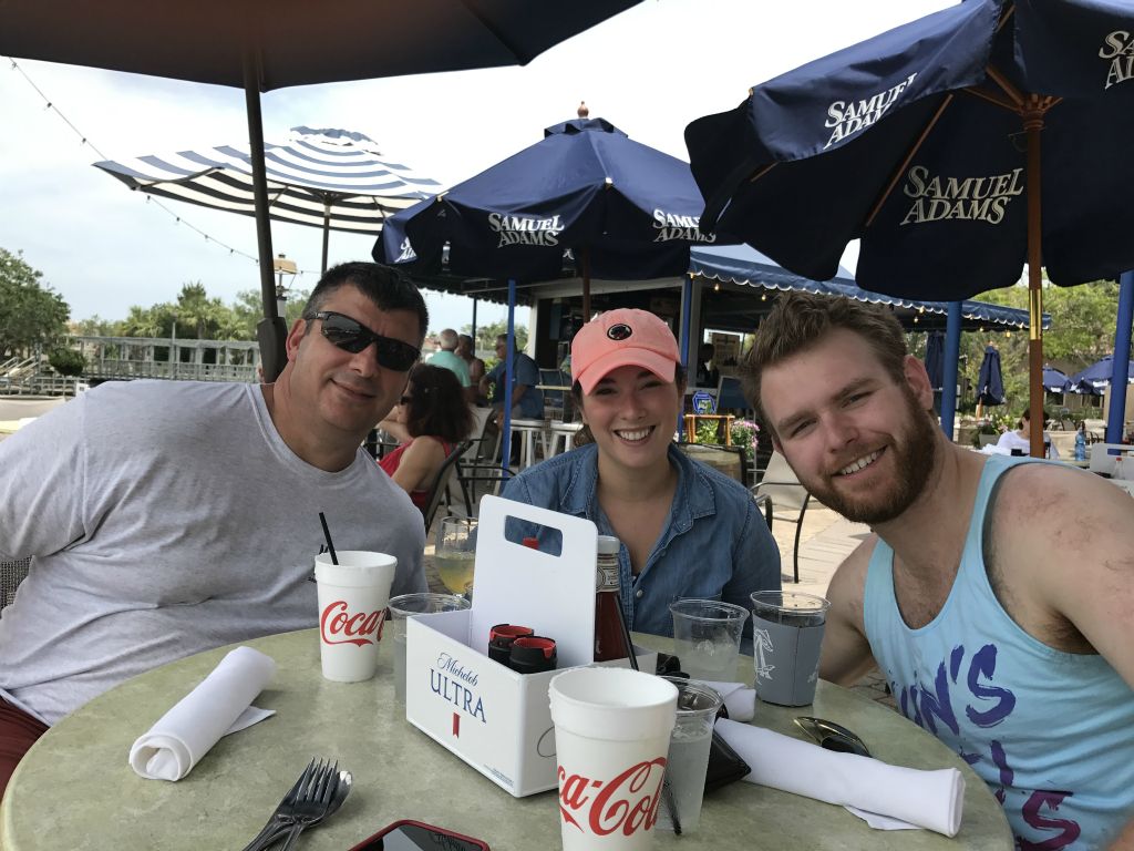 We all go to HH for the Memorial Day weekend and we head out in the boat and get lunch.
