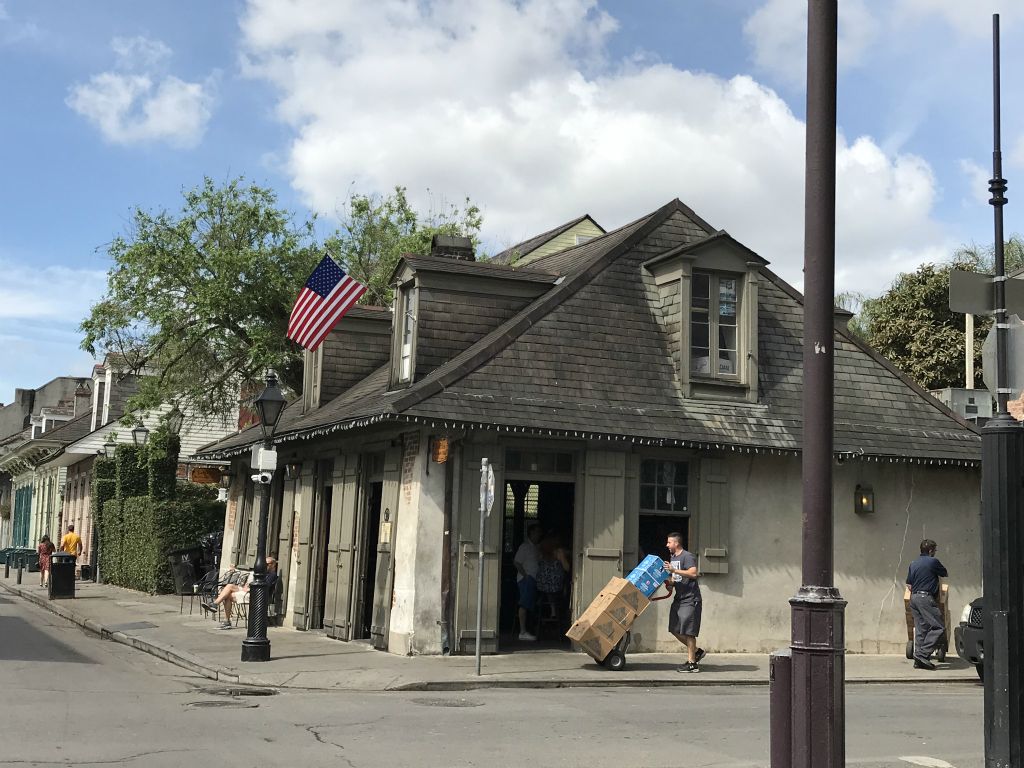Lafitte's Blacksmith Bar - used as HQ for their smuggling operation in the mid 1700s.
