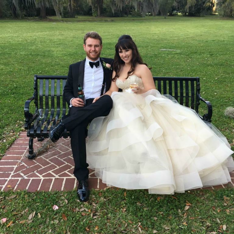 A great picture of Ty and Caitlin right after the ceremony