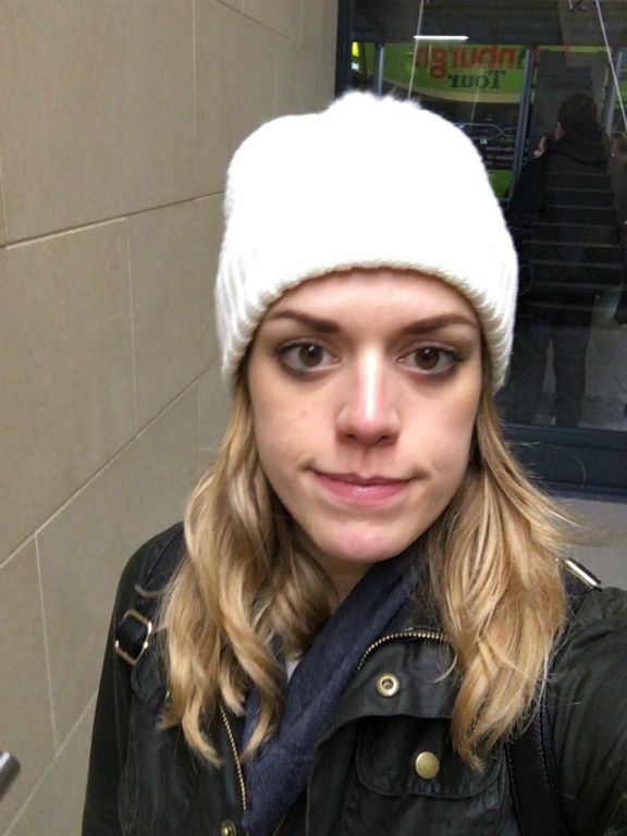 Jess sends me a picture of her new woolly hat - 12 Dec