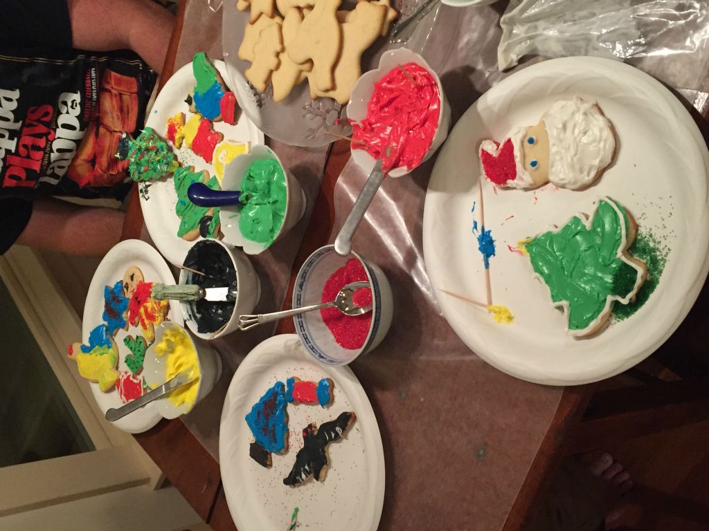 A sample of the decorated cookies.