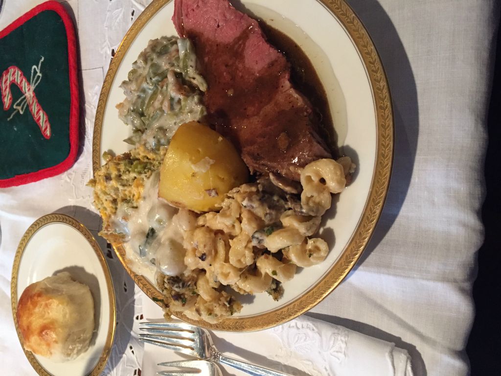 So this is my plate.  With Ty & Caitlin's amazing Mac n cheese and Broccoli cheese too.  Can't have too much cheese!