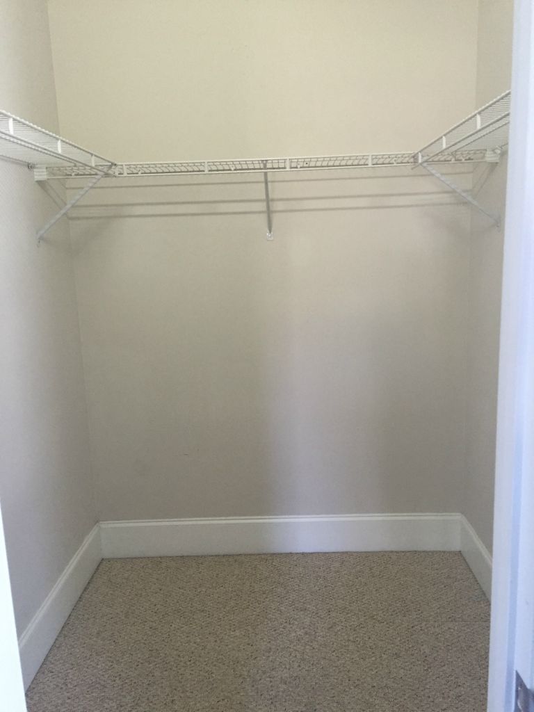 Master closet - we're also going to redo this of course.  Minimum storage in this configuration.