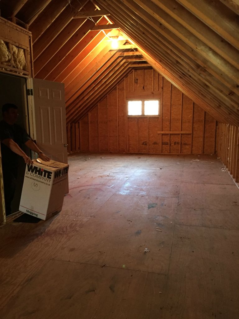 Looking towards the front of the house in the loft