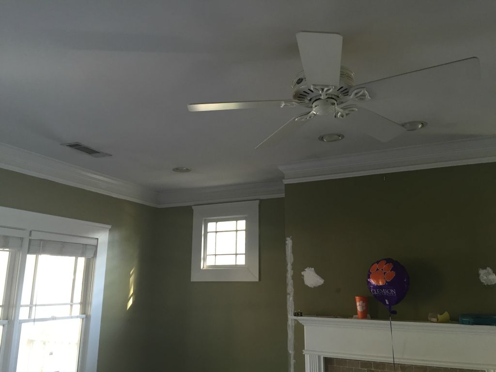 We paint the ceiling in the loungs though I'm not sure you can tell in this picture.   It's a pale blue. - 14 Mar