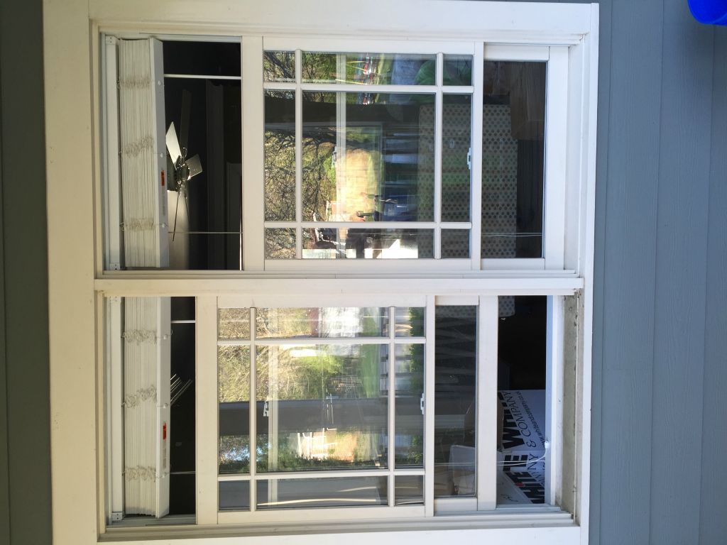 I start to clean the window sills.  Has anyone ever cleaned these!?  Before on left.  After on right.