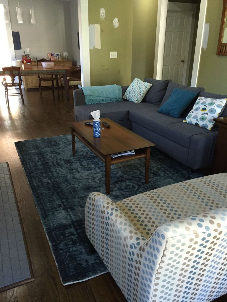 New rug for the lounge and furniture all in place. - 4 Apr