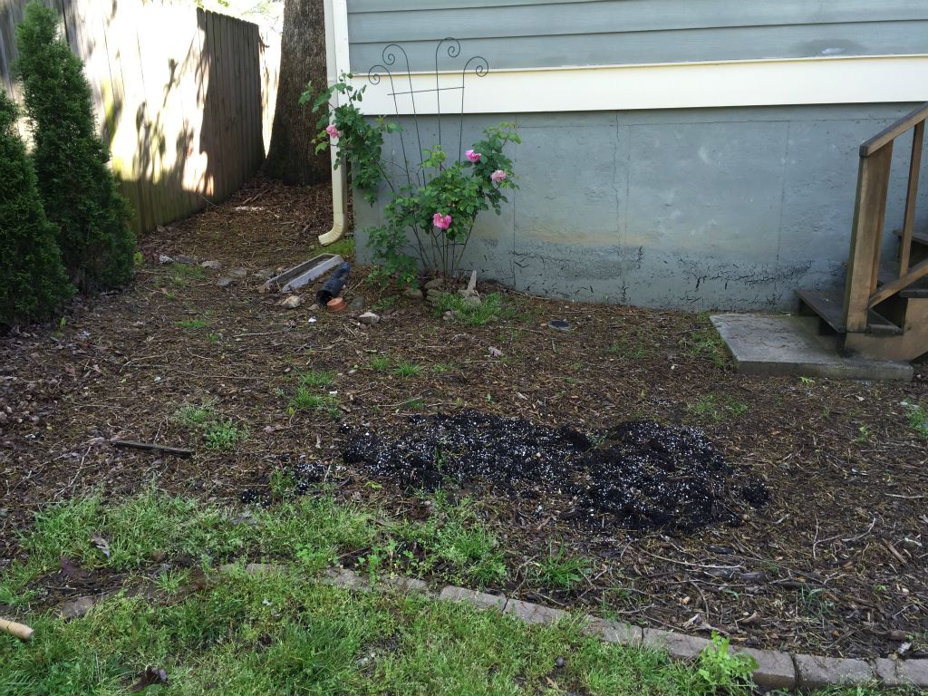 Need some weeding at the bottom of the deck stairs