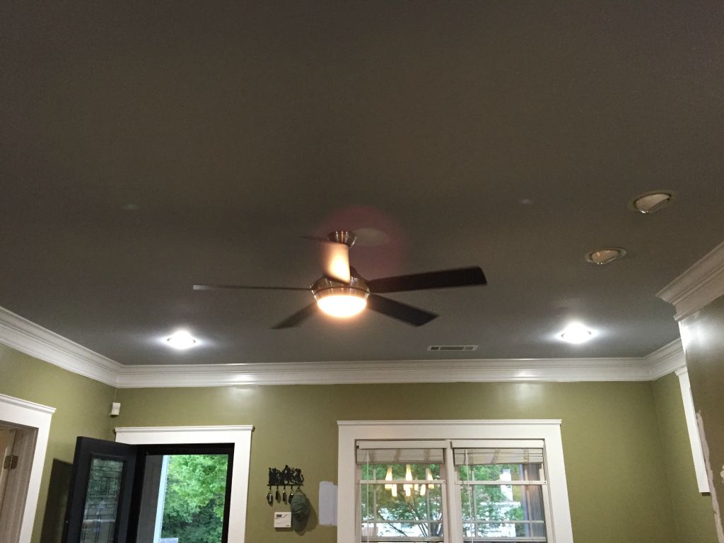 New ceiling fan in lounge