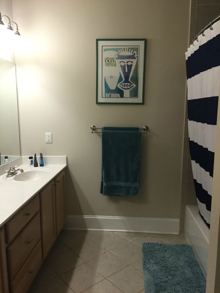 Painted, towel rail and decorated!  1 June 2016