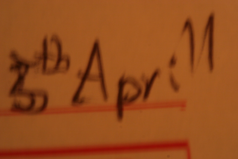 Ty's personal version of April