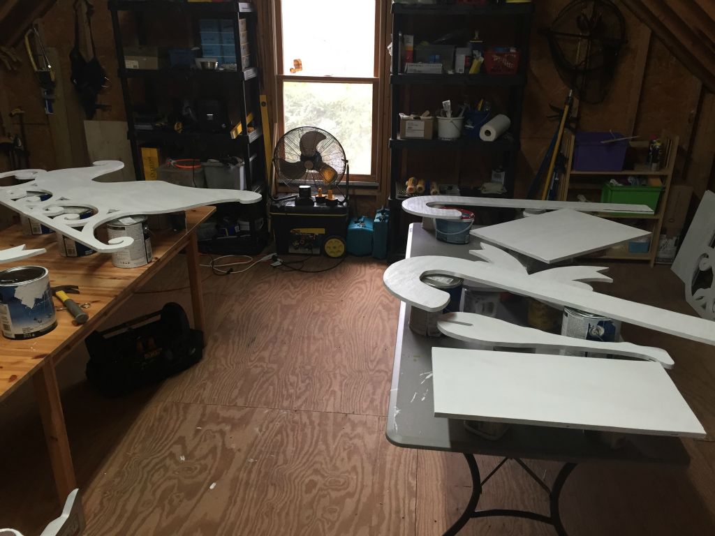 Pieces cut out and primed